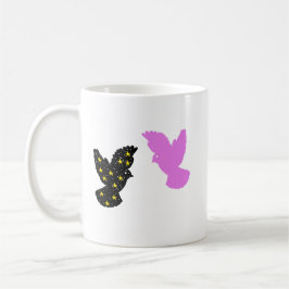 Two Birds Zodiac Tasse • Himmelszwillinge im Flug 