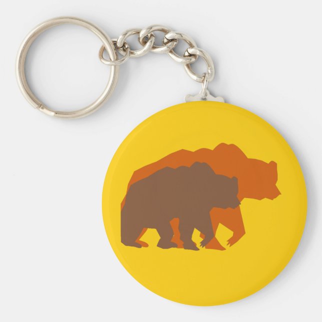 Two Brown Bears Keychain Schlüsselanhänger (Vorne)