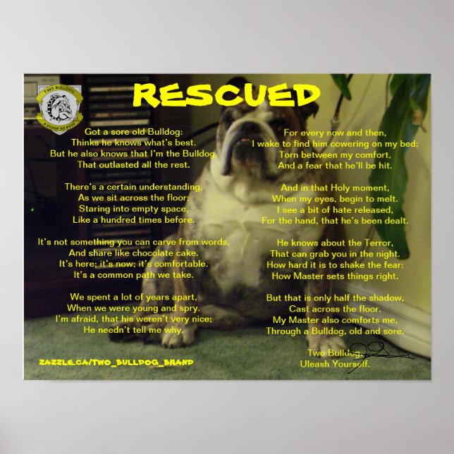 Two Bulldog Brand RESCUED Poster (Vorne)