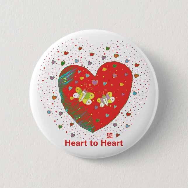 Two butterflies button (Vorderseite)