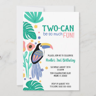 TWO-CAN (Toucan) Tropischer Geburtstag Einladung