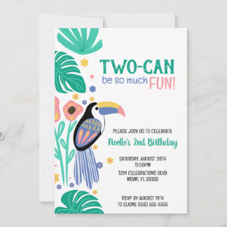 TWO-CAN (Toucan) Tropischer Geburtstag Einladung