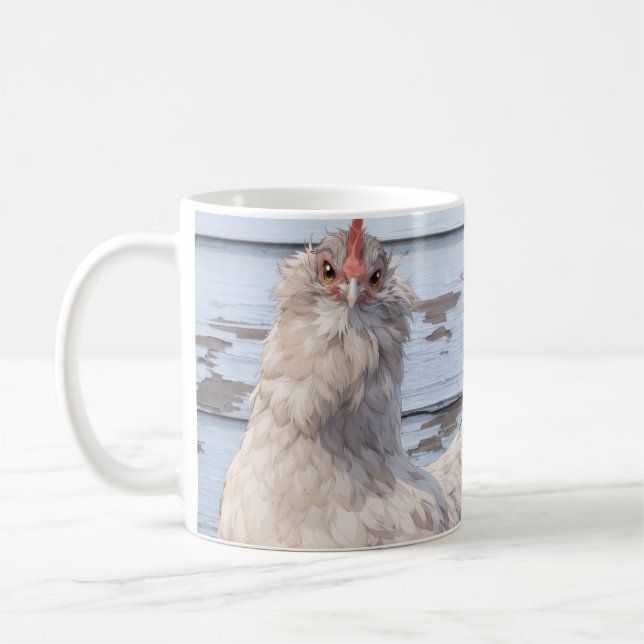Two Chickens Farmhouse Kitchen Rustic Country Kaffeetasse (Links)