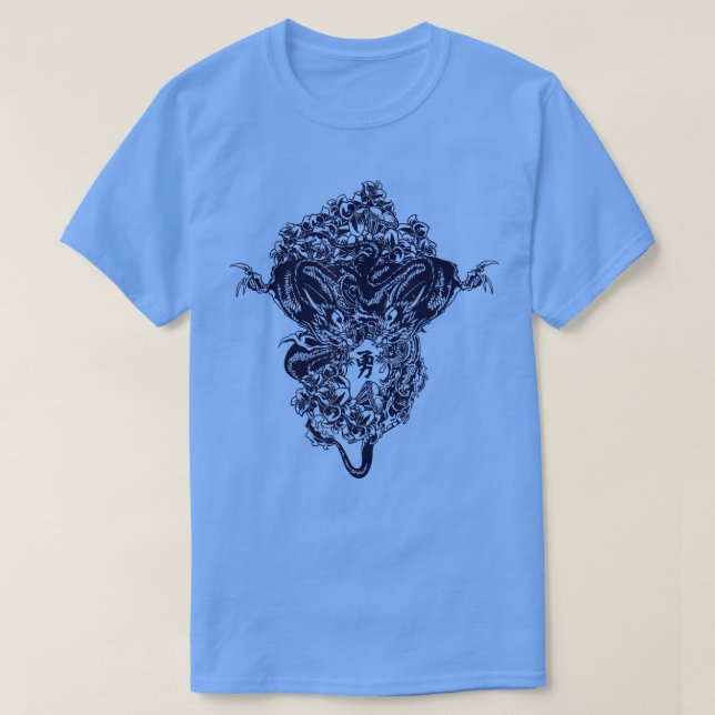 Two Chinese dragons fighting  T-Shirt (Design vorne)