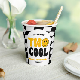 Two Cool Retro Arch Second 2nd Birthday Party Pappbecher