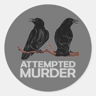 Two Crows = Attempfänger Runder Aufkleber
