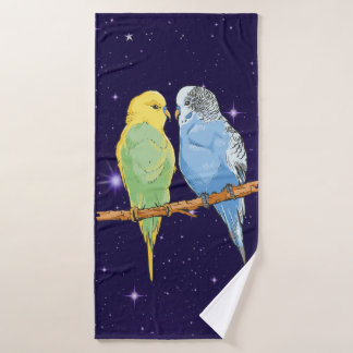 Two cute bleu et Green Budgie