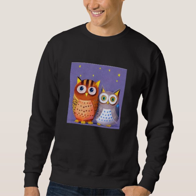 Two cute Owls Sweatshirt (Vorderseite)