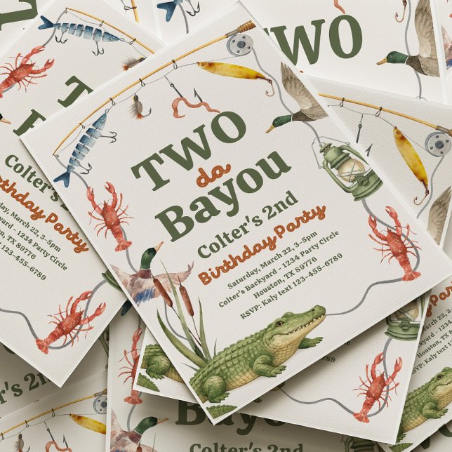 Two Da Bayou Birthday Invitation Einladung (Von Creator hochgeladen)