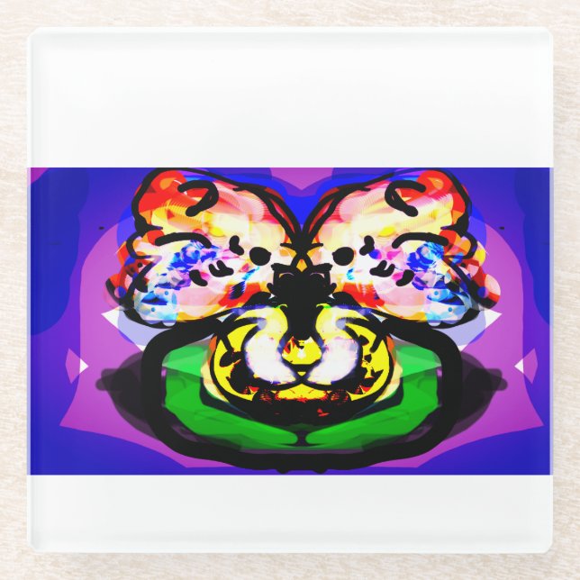 Two Doves  spring  Glasuntersetzer (Vorderseite)