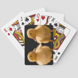 Two ducklings looking at one another spielkarten