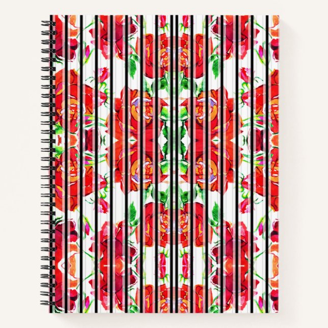 Two floral-patterned spiral notebooks  notizbuch (Vorderseite)