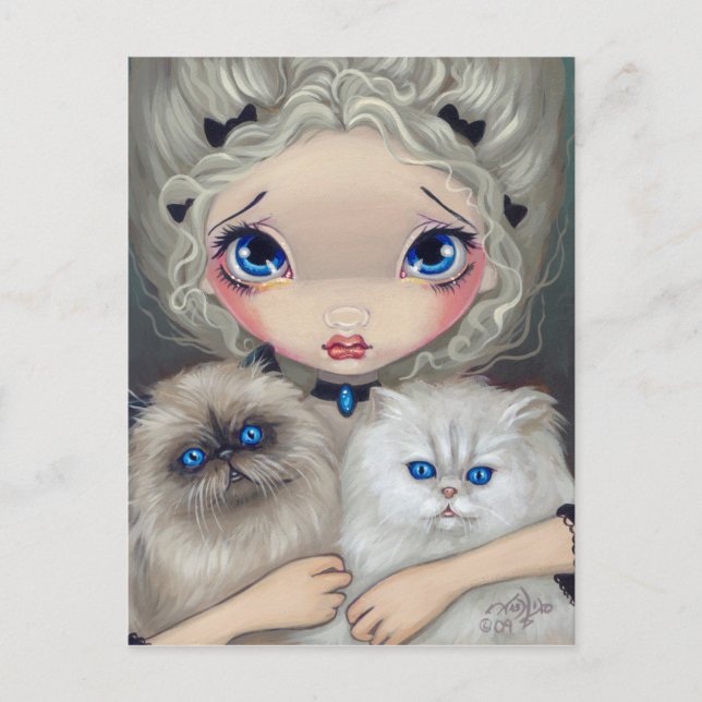 "Two Fluffy Kittens" von Jasmine Becket-Griffith Postkarte (Vorderseite)
