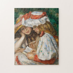Two Girls Reading - Renoir Impressionist Malerei