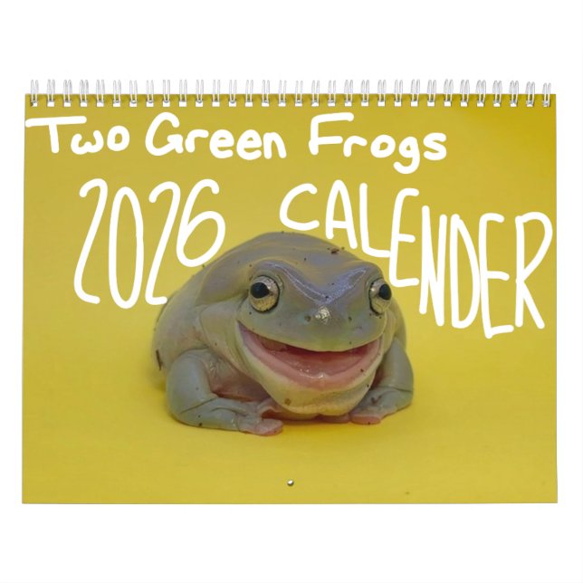 Two Green Frogs' 2026 Kalender (Titelbild)