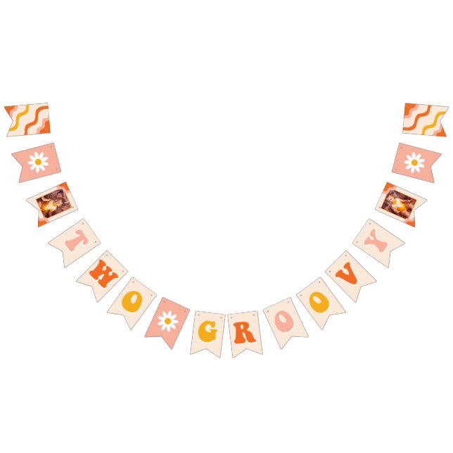 Two Groovy Second Birthday Foto Banner (Alle)