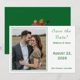 Two Hearts Catholic Flat Save The Date Card