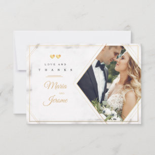 Two Hearts Foto Danke Karte