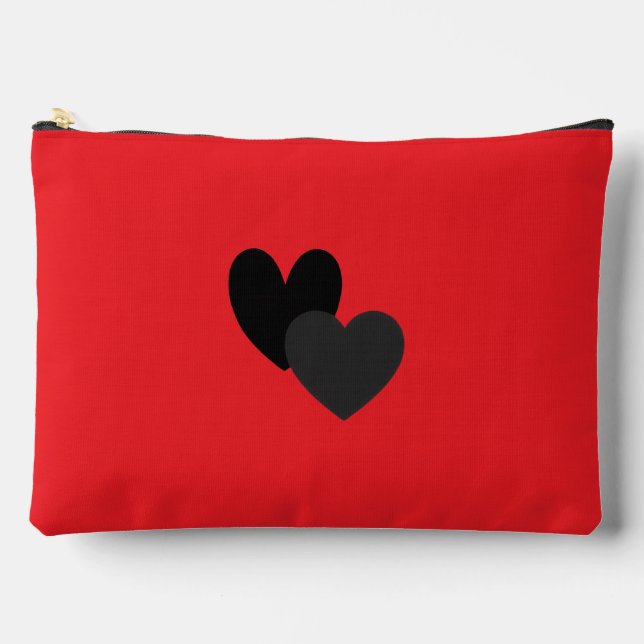 Two Hearts Large Zubehörtasche (Vorderseite)