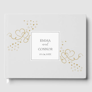 Two Hearts Modern Weeding Gästebuch