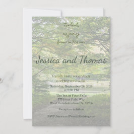 Two Hearts One Journey Photo Wedding Invitation Einladung
