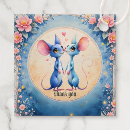 Two Hearts, One Love – Wedding Mice.  Geschenkanhänger