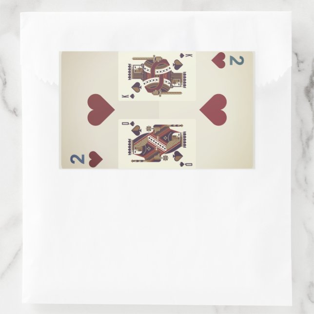 Two Hearts - Queen & King Rechteckiger Aufkleber (Tasche)