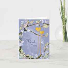 Two Hearts Rustic Powder Blue Wedding Vielen Dank Dankeskarte