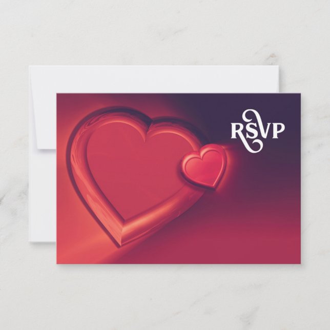 Two Hearts UAWG (Version 5) RSVP Karte (Vorderseite)
