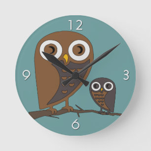 Two Hooters Runde Wanduhr