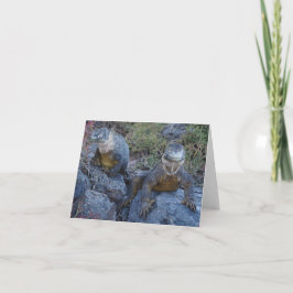 Two Iguanas Greeting Card Karte
