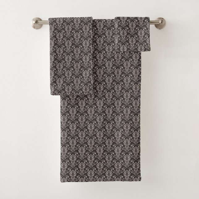 Two images of dark gray towels badhandtuch set (Von Creator hochgeladen)