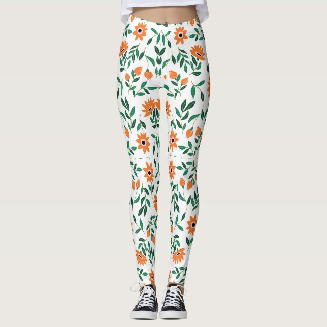 Two images of floral leggings showcase  (Vorderseite)