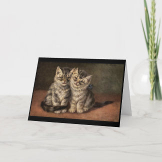 Two kittens. Boy, Girl. Love, anniversary Karte