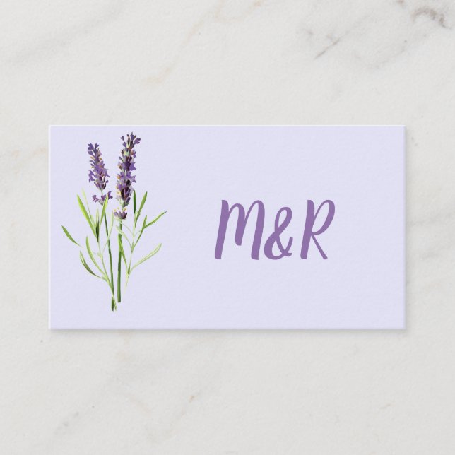 two lavenders - QR  wedding website Begleitkarte (Vorderseite)