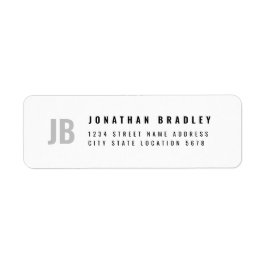 Two Letter Monogram Simple Typografy Address