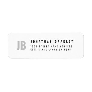 Two Letter Monogram Simple Typografy Address