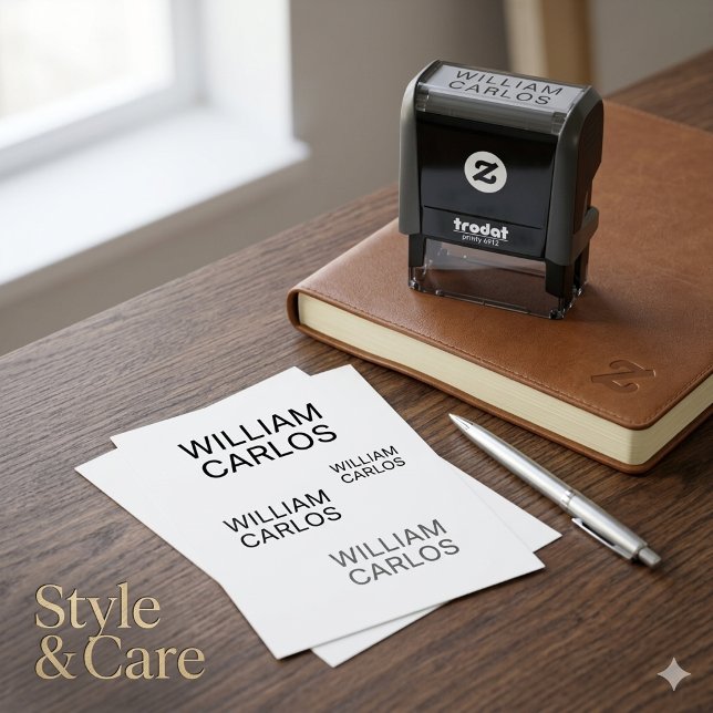 Two Line Full Name Personalized Self Inking Stamp Permastempel (Two Line Full Name Personalized Self Inking Stamp)
