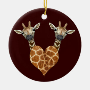Two Lovely Giraffes Keramik Ornament