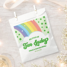 Two Lucky Charm Rainbow 2. Geburtstags-Party Geschenktütchen