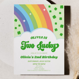 Two Lucky St. Patrick's Day 2. Geburtstag Party Einladung