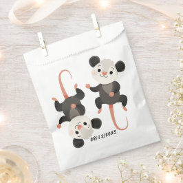 Two Lying Opossums, Custom Birthday Date Geschenktütchen