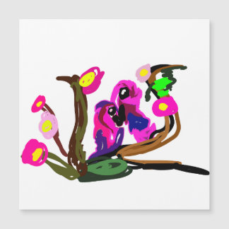 Two parrots live  magnetkarte