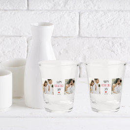 Two Photos | Happy Valentines Day | Couple Gift Schnapsglas