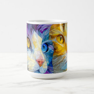 Two Purple and Yellow Cats Kaffeetasse