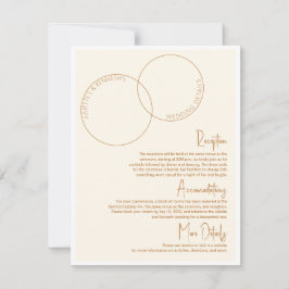 Two Rings Wedding Details Card Einladung