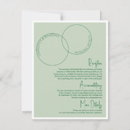 Two Rings Wedding Details Card Einladung