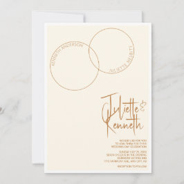 Two Rings Wedding Invitation Einladung