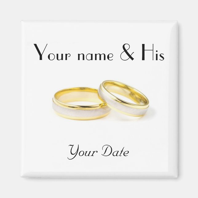 Two Rings Wedding Magnet (Vorne)