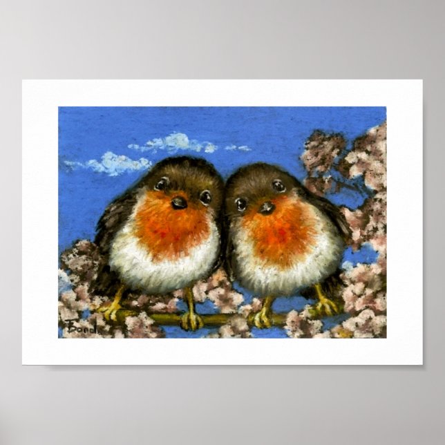 Two robins print poster (Vorne)